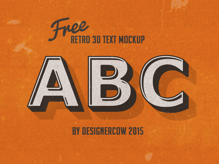 Free 3D Retro Text Effect