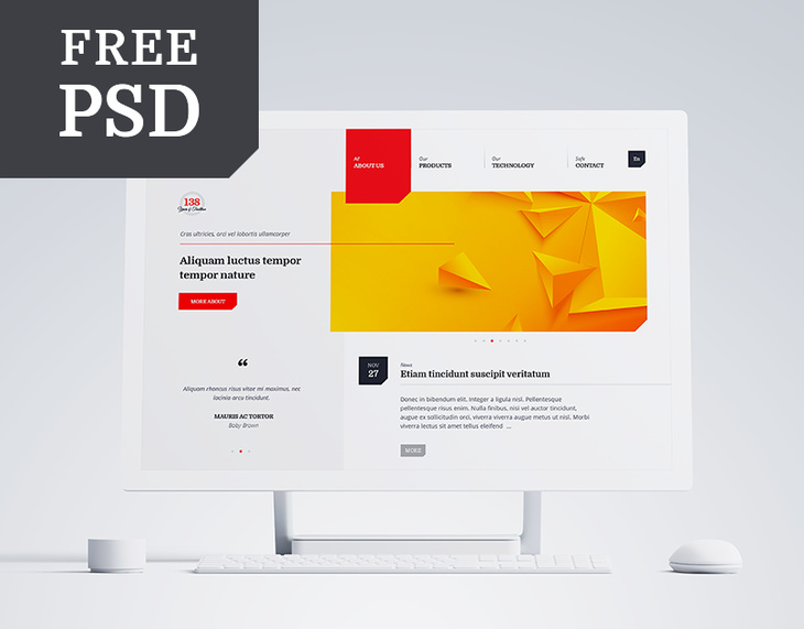 Free Multipurpose PSD Web Template