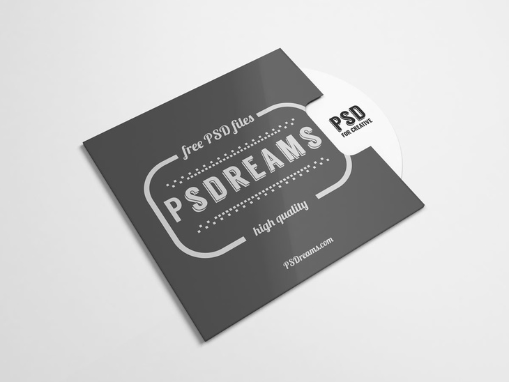 Free CD Cover Mockup - Free PSD File