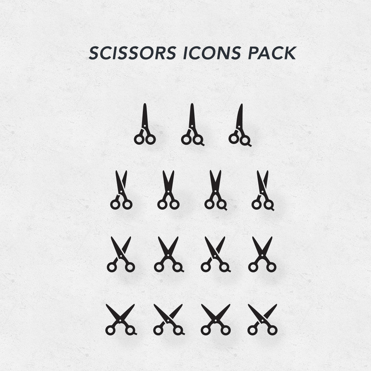  Scissors Icons PSD Pack