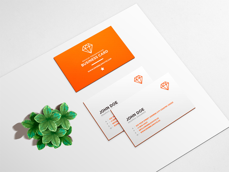 Free Elegant Business Card Mockup PSD - Free PSD File