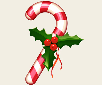 Candy Cane PSD Icon