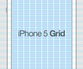iPhone 5 Wireframe Grid PSD