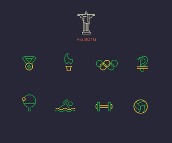 Olympics Line Icons