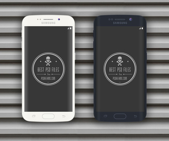 Black and White Samsung Galaxy S6 Edge PSD
