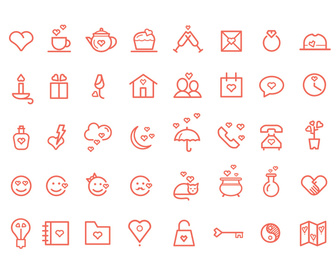 Valentine's Day PSD Icons