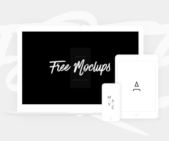 White Devices Mockup - Sketch and PSD